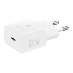   Hálózati töltő adapter, 25W, USB Type-C aljzat, PD, GaN, gyorstöltés, Samsung, fehér, gyári