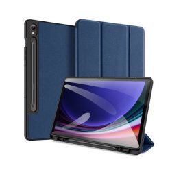   Samsung Galaxy Tab S9 FE (10.9) SM-X510 / X516B, mappa tok, Trifold, S Pen tartóval, Dux Ducis Domo, sötétkék