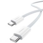 USB Type-C töltő- és adatkábel, USB Type-C, 200 cm, 30W, törésgátlóval, gyorstöltés, PD, Baseus Superior, P10365200211-01, fehér