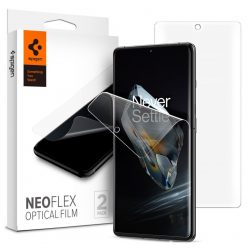   OnePlus 12, Kijelzővédő fólia (az íves részre is!), Spigen Neo Flex Optical Film, Clear Prémium, 2 db / csomag