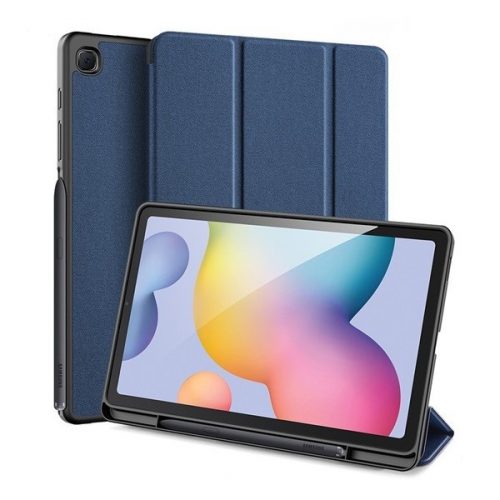 Samsung Galaxy Tab S6 Lite 10.4 / Tab S6 Lite 10.4 (2022) SM-P610 / P615 / P613 / P619, mappa tok, Trifold, S Pen tartóval, Dux Ducis Domo, sötétkék