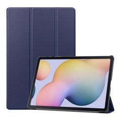   Samsung Galaxy Tab S7 Plus 12.4 / Tab S7 FE 12.4 / Tab S8 Plus 12.4, mappa tok, Trifold, sötétkék