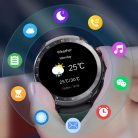 Bluetooth okosóra, szilikon szíj, v5.3, TFT kijelző, aktivitás és egészség mérő, vízálló, Mibro Watch A2, fekete, gyári