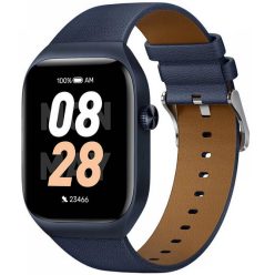   Bluetooth okosóra, szilikon szíj, fémház, v5.3, AMOLED kijelző, aktivitás és egészség mérő, vízálló, Mibro Watch T2, sötétkék, gyári