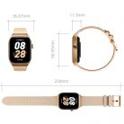 Bluetooth okosóra, szilikon szíj, fémház, v5.3, AMOLED kijelző, aktivitás és egészség mérő, vízálló, Mibro Watch T2, sötétkék, gyári