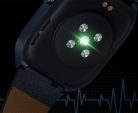 Bluetooth okosóra, szilikon szíj, fémház, v5.3, AMOLED kijelző, aktivitás és egészség mérő, vízálló, Mibro Watch T2, sötétkék, gyári