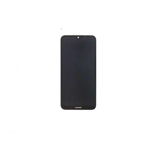 Huawei Y7 (2019) kompatibilis LCD modul kerettel, OEM jellegű, fekete, Grade S+