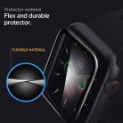 Apple Watch 4-6, SE (40mm), Kijelzővédő fólia, ütésálló fólia (az íves részre is!), Tempered Glass (edzett üveg), Spigen Pro Ez Fit, Clear, 2 db / csomag