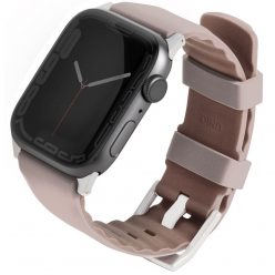   Apple Watch 1-6, SE (38 / 40 mm) / Watch 7-8 (41 mm), szilikon pótszíj, Uniq Linus, rózsaszín