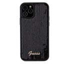 Guess Sequin Script Logo iPhone 12/12 Pro tok, fekete