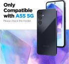 Samsung Galaxy A55 5G SM-A556B, Kijelzővédő fólia, ütésálló fólia (az íves részre is!), Tempered Glass (edzett üveg), Full Cover, Spigen Glastr Alignmaster, Clear - 2 db /csomag