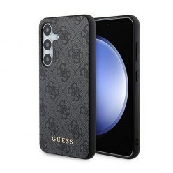   Guess 4G Metal Gold Logo Samsung Galaxy A55 hátlap tok, fekete