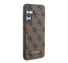 Guess 4G Metal Gold Logo Samsung Galaxy A35 hátlap tok, barna