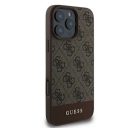 Guess 4G Bottom Stripe Apple iPhone 16 Pro hátlap tok, barna