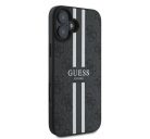 Guess 4G Printed Stripes MagSafe Apple iPhone 16 Plus hátlap tok, fekete