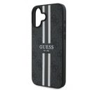 Guess 4G Printed Stripes MagSafe Apple iPhone 16 Plus hátlap tok, fekete