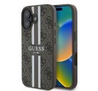 Guess 4G Printed Stripes MagSafe Apple iPhone 16 Plus hátlap tok, barna