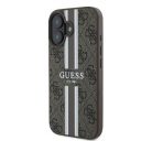 Guess 4G Printed Stripes MagSafe Apple iPhone 16 Plus hátlap tok, barna