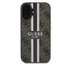 Guess 4G Printed Stripes MagSafe Apple iPhone 16 Plus hátlap tok, barna