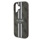 Guess 4G Printed Stripes MagSafe Apple iPhone 16 Plus hátlap tok, barna