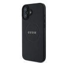 Guess PU Grained Classic Logo MagSafe Apple iPhone 16 Plus MagSafe kompatibilis hátlap tok, fekete