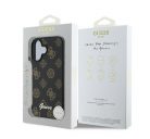 Guess Peony Script Apple iPhone 16 Plus MagSafe kompatibilis tok, fekete