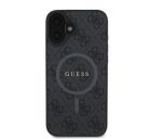 Guess 4G Ring Classic Logo Apple iPhone 16 hátlap tok, fekete