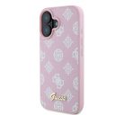 Guess Peony Script Apple iPhone 16 MagSafe kompatibilis hátlap tol, rózsaszín