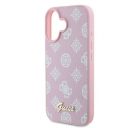 Guess Peony Script Apple iPhone 16 MagSafe kompatibilis hátlap tol, rózsaszín