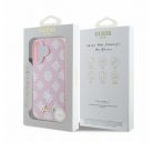 Guess Peony Script Apple iPhone 16 MagSafe kompatibilis hátlap tol, rózsaszín