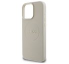 Guess PU Grained Classic Logo MagSafe Apple iPhone 16 Pro Max MagSafe kompatibilis hátlap tok, bézs