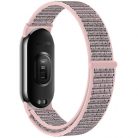 Xiaomi Mi Smart Band 8, textíl pótszíj, nylon, állítható, légáteresztő, TP Nylon, rózsaszín