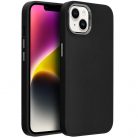 Realme C55, Szilikon tok, közepesen ütésálló, fémhatású kamera keret, Frame Case, fekete