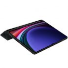 Samsung Galaxy Tab S9 FE Plus (12.4) SM-X610 / X616B, mappa tok, közepesen ütésálló, érintőceruza tartóval, Trifold, TP SC Pen, fekete