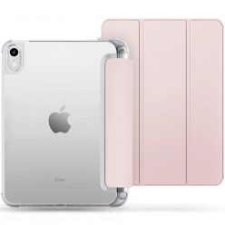   Apple iPad 10.9 (2022), mappa tok, közepesen ütésálló, érintőceruza tartóval, átlátszó hátlap, Smart Case, TP SC Pen Hybrid, rózsaszín