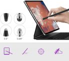 Univerzális toll, (bármilyen kapacitív kijelzőhöz), USP100 4-TIP Stylus Pen, fekete