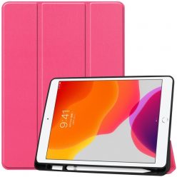   Samsung Galaxy Tab S9 FE (10.9) SM-X510 / X516B, mappa tok, érintőceruza tartóval, Trifold, Wooze Trifold Pencil, magenta