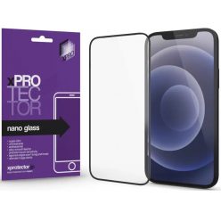   Huawei P20 Lite (2019), Kijelzővédő fólia, ütésálló fólia (az íves részre is!), Tempered Glass (edzett üveg), Xprotector Nano Glass, fekete