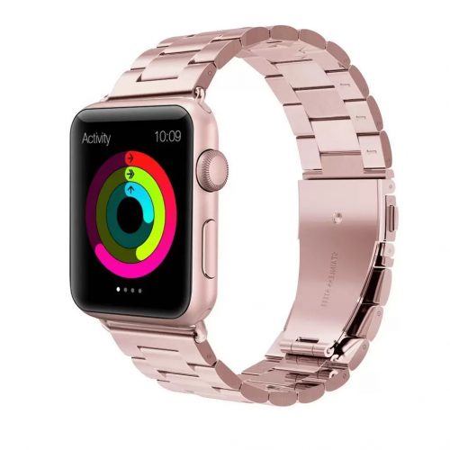 XPRO™ Apple Watch rozsdamentes. vastag acél szíj Rose Arany. 42mm / 44mm / 45mm / 49mm