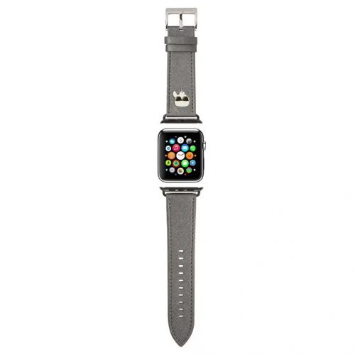 Karl Lagerfeld óraszíj ezüst KLAWLOKHG Apple Watch 42mm / 44mm / 45mm / 49mm