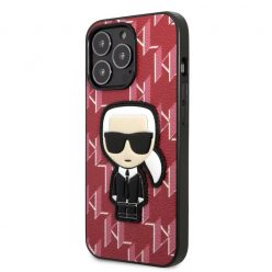   Karl Lagerfeld tok piros KLHCP13LPMNIKPI Apple iPhone 13 Pro készülékhez