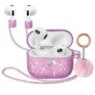 XPRO™ Apple Airpods 3 csillámos szilikon tok pink