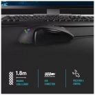 NGS GMX-125 Ergonomikus vezetékes Gamer egér 7200Dpi LED világítással, fekete