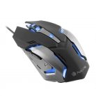 NGS GMX-100 Vezetékes Gamer egér 2400Dpi 7 színű LED világítással, Szürke / Fekete