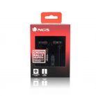 NGS Cross Rally Fém Headset Jack 3.5mm 1.2m, Grafit