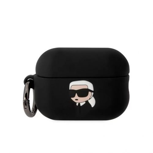 Karl Lagerfeld tok fekete KLAP2RUNIKK Airpods Pro 2 készülékhez