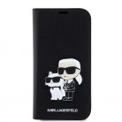 Karl Lagerfeld tok fekete Apple Iphone 12 / 12 Pro készülékhez KLBKP12MSANKCPK