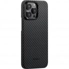 Pitaka MagEZ Case 4 Black / Grey Twill 1500D Apple iPhone 15 Pro készülékhez - MagSafe rögzítéssel