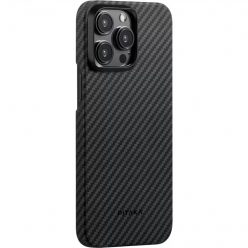   Pitaka MagEZ Case 4 Black / Grey Twill 1500D Apple iPhone 15 Pro készülékhez - MagSafe rögzítéssel