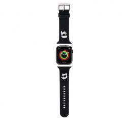   Karl Lagerfeld óraszíj fekete KLAWLSLKCNK Apple Watch 42mm / 44mm / 45mm / 49mm